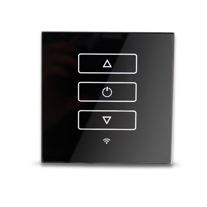 Smart Standalone 1 Zone Touch operated wifi Dimmer Switch. Black